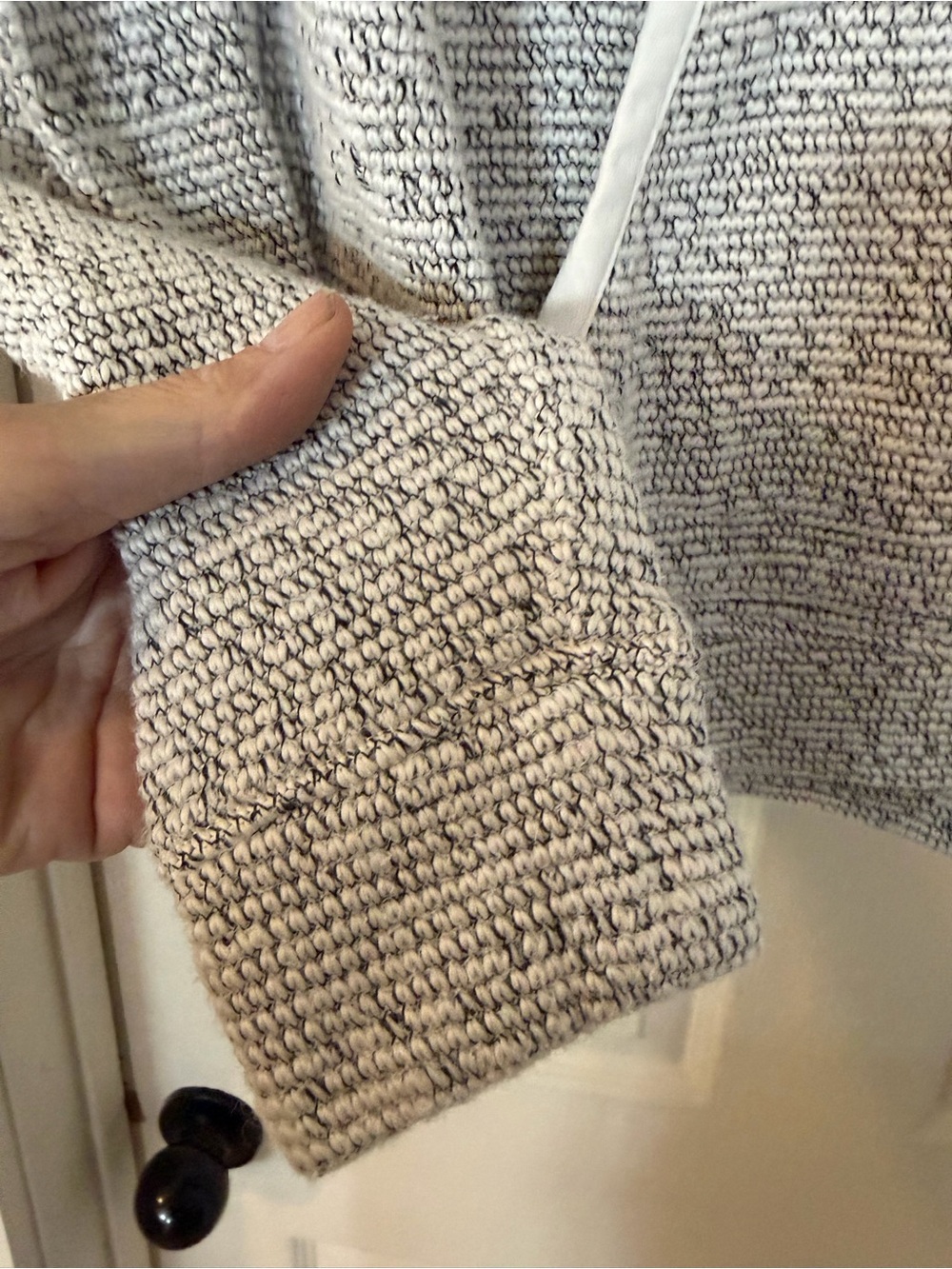 Lou & Grey Marled Light Gray Hooded Pullover with Drawstrings - Picture 5 of 10